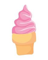 ice cream fast food vector