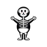 halloween skeleton character vector