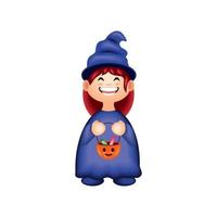 halloween witch character vector