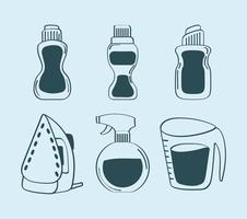 icons of laundry vector