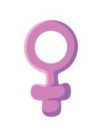 signo de género rosa de cáncer de mama vector