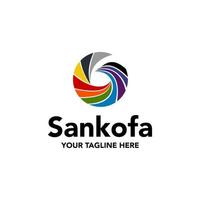 Diseño de logotipo sankofa a todo color. adecuado para su necesidad de diseño, logotipo, ilustración, animación, etc. vector