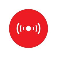 Live streaming video icon vector isolated on circle background