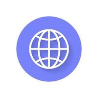 Internet, web icon vector. Globe, website sign symbol vector