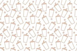 Soft drink soda line seamless pattern vector