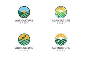 colección de vectores de diseño de logotipo de agricultura