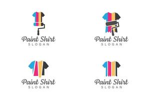 Paint t shirt logo design vector collection