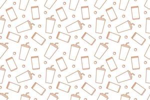 Soft drink soda line seamless pattern vector