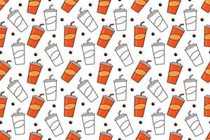 Soft drink soda seamless pattern vector