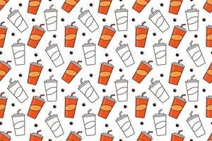 Soft drink soda seamless pattern vector