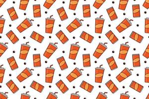 Soft drink soda seamless pattern vector