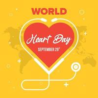 World Heart Day September 29th social media Post design vector