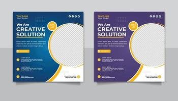 Corporate Social Media Post Templates vector