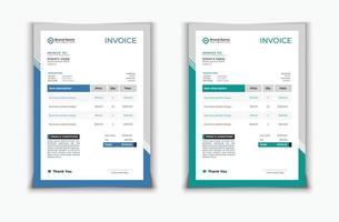 Creative Invoice Vector Template Design