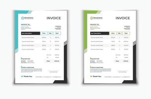 Creative Invoice Vector Template Design