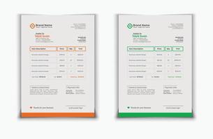 Creative Invoice Vector Template Design