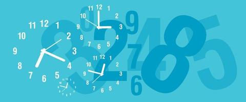 Time clock vector illustration design