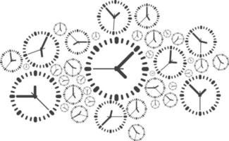 Time clock vector illustration design