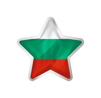 Bulgaria flag in star. Button star and flag template. Easy editing and vector in groups. National flag vector illustration on white background.