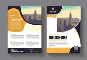 brochure flyer business template with modern idea vector