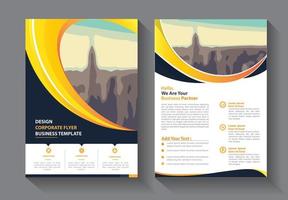 brochure flyer business template with modern idea vector