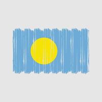 Palau Flag Brush Vector. National Flag Brush Vector Design