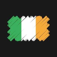 diseño vectorial de la bandera de irlanda. bandera nacional vector