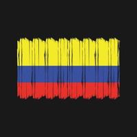 Colombia Flag Brush Vector. National Flag Brush Vector Design