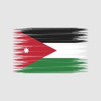 cepillo de la bandera de Jordania. bandera nacional vector