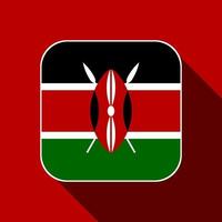 Kenya flag, official colors. Vector illustration.