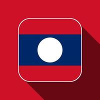 Laos flag, official colors. Vector illustration.