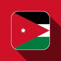 bandera de jordania, colores oficiales. ilustración vectorial vector