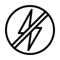 No Electricity Icon Design vector