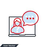 online course icon logo vector illustration. Educational resources symbol template for graphic and web design collection