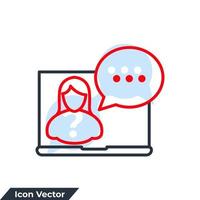 online course icon logo vector illustration. Educational resources symbol template for graphic and web design collection