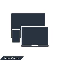 Ilustración de vector de logotipo de icono de respuesta. plantilla de símbolo de dispositivos y electrónica para la colección de diseño gráfico y web
