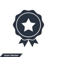 medals icon logo vector illustration. Premium quality. Achievement badge symbol template for graphic and web design collection