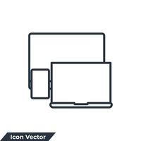 responsive icon logo vector illustration. Devices and Electronics symbol template for graphic and web design collection