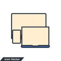 Ilustración de vector de logotipo de icono de respuesta. plantilla de símbolo de dispositivos y electrónica para la colección de diseño gráfico y web