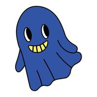 Cute Creepy Halloween Ghost Character vector
