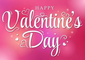 feliz día de san valentín plantilla dibujada a mano ilustración plana de dibujos animados que se conmemora el 17 de febrero para tarjeta de felicitación de amor o diseño de póster