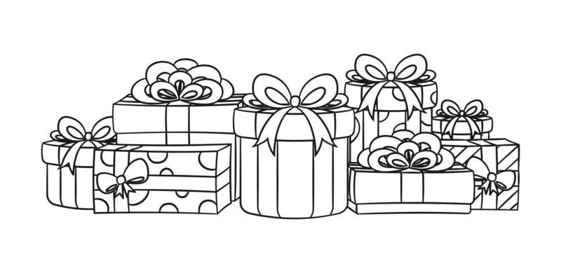 Christmas Gifts Drawing PNG Transparent Images Free Download, Vector Files