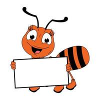 linda hormiga animal ilustración de dibujos animados
