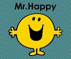 mr happy little miss graphic design vector illustration