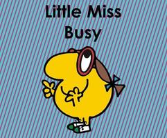 little miss busy graphic design vector illustration