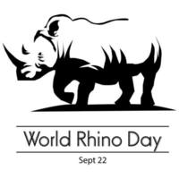World Rhino Day vector