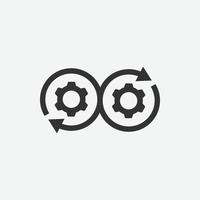 Devops icon. Development icon vector. Devops vector illustration on isolated background.