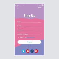 login form, Login page, sign in, Vector design
