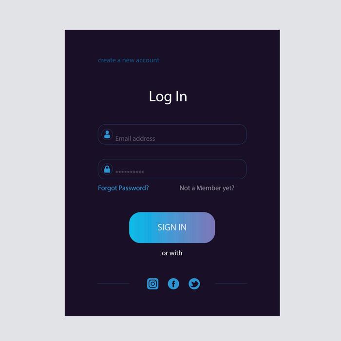 Login Form Vector Art, Icons, and Graphics for Free Download