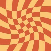 1970 Wavy Swirl Seamless Pattern in Orange and Pink Colors. Seventies Style, Groovy Background vector